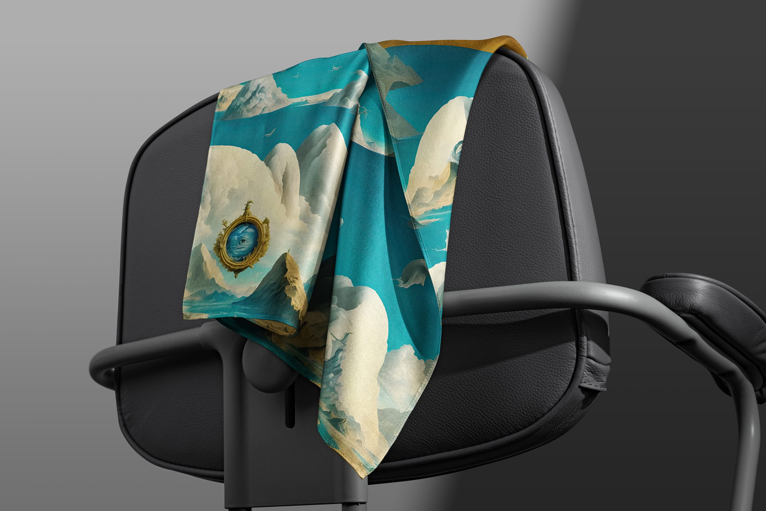 Elegant silk scarf 60x60 cm