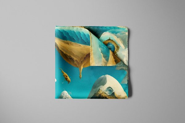 SKY Silk Scarf 65x17 cm