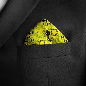 ZEDEN Luxurious Silk Pocket Square: A Double-Sided Printed, Contemporary and Eye-catching accessory.