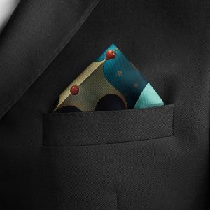 Creatures pocket square - an eye-catching statement of bold fashion