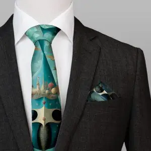 CREATURES Silk Tie and Pocket Square (Package Offer)