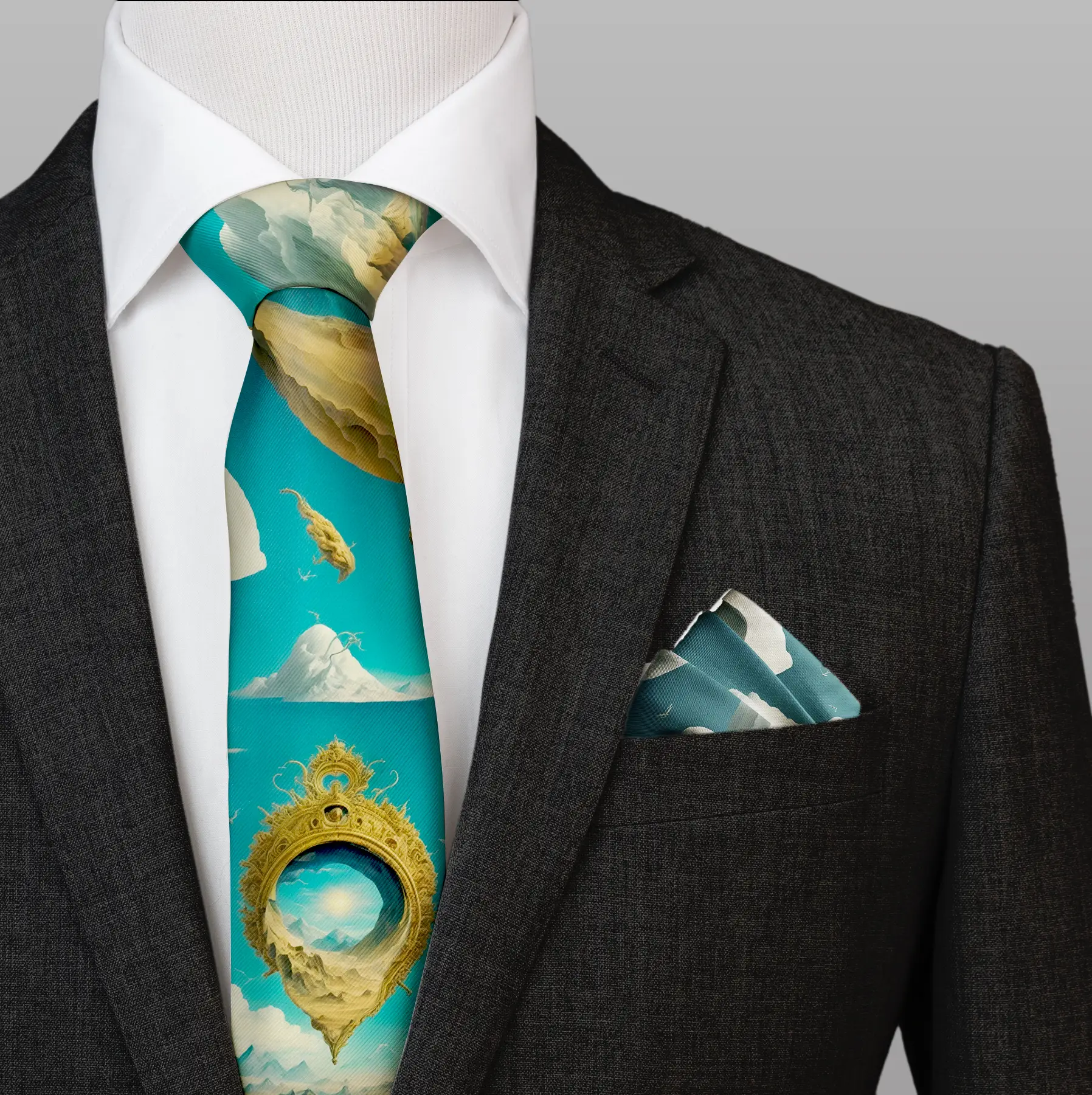 SKY Tie and Pocket Square (Package Offer)